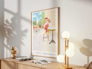 Affiche Café et Croissant