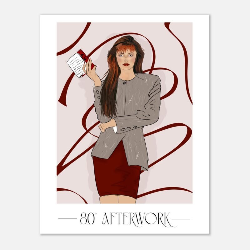 86fe6c8f-ad78-40a1-8372-f25a159d5741.jpg 80' Afterwork — Affiche illustrée | 27x35 cm
