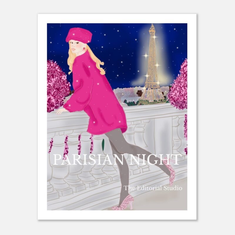 9592c2fe-df5a-46f4-9a3f-039d5adfcae2.jpg Parisian Night — Affiche illustrée | 27x35 cm